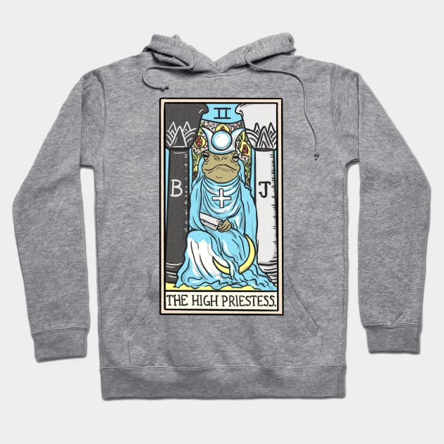 The High Priestess Toad Tarot Card Hoodie by Jewelia